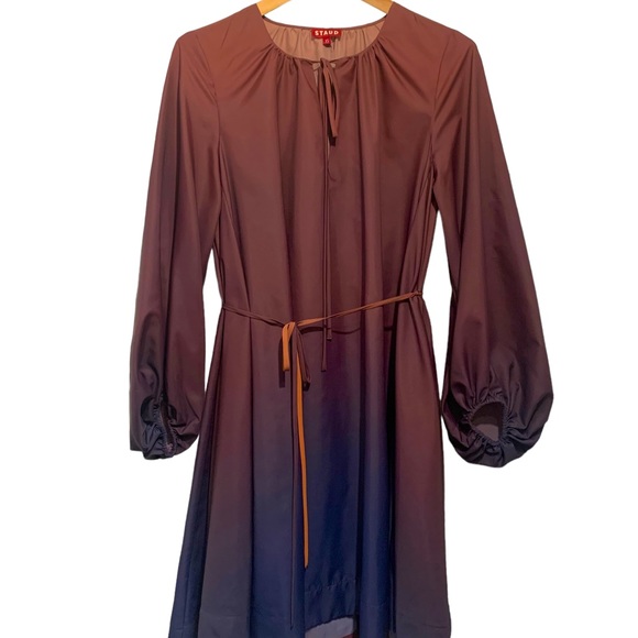 STAUD Ombre Moray Dress - Tawny Port - Picture 2 of 7